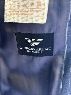 Giorgio Armani Men's Navy Blue Jacket - Le Collezioni